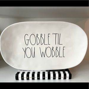 Rae Dunn GOBBLE TIL YOU WOBBLE Tray